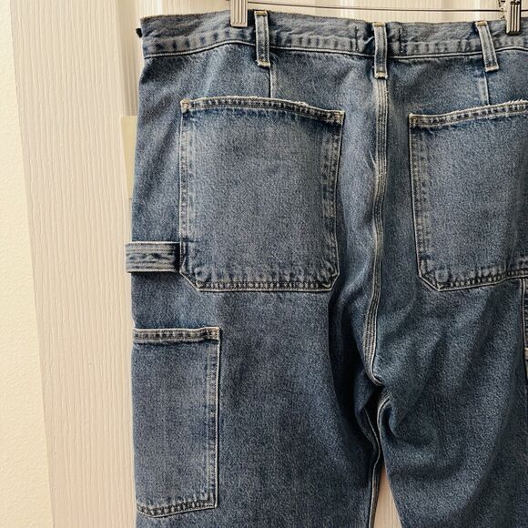 Agolde Rami Carpenter Jeans Women's 34 / 18 Repetition Blue Ankle Leg Revolve - Picture 6 of 13